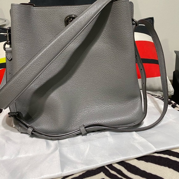 Coach Handbags - Coach Gray Leather Shoulder Bag